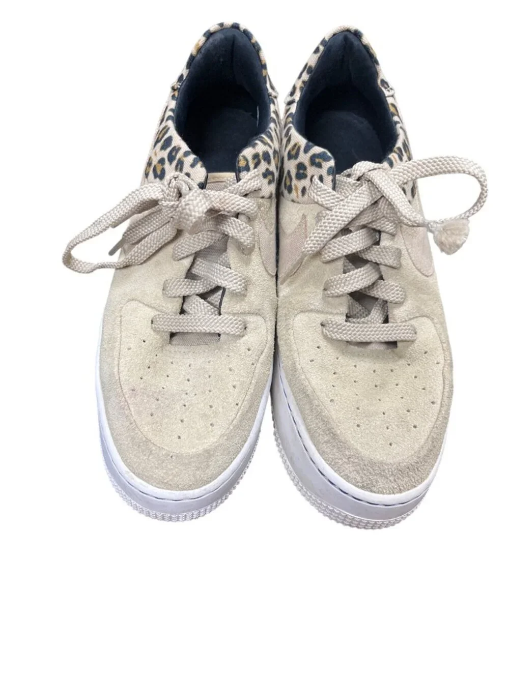 Nike AF1 wms Sage Premium leopard low top tan suede sneakers sz 7.5 SKU 10-521